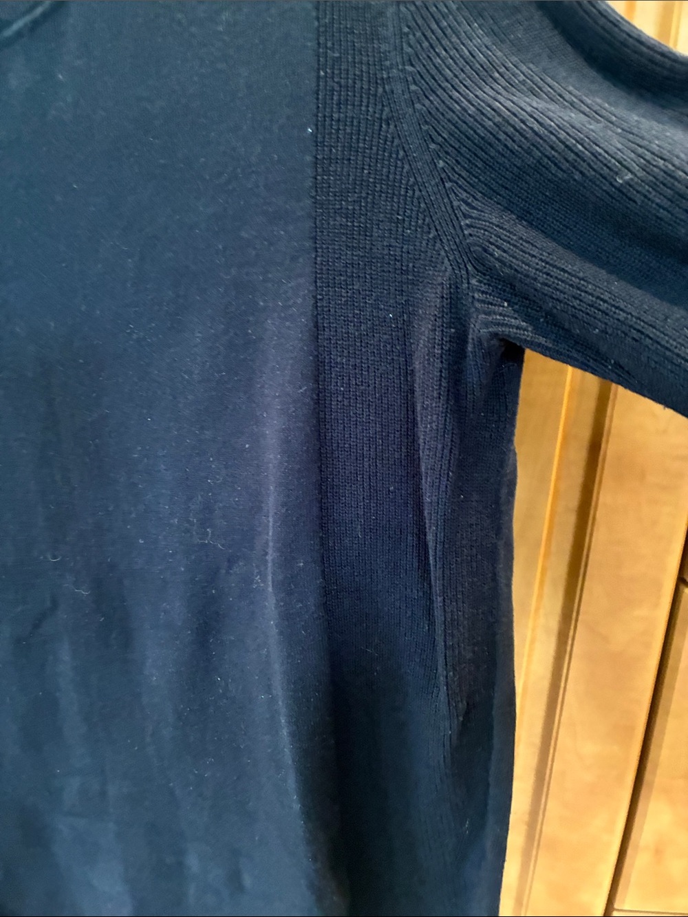 Ted Baker Dark Navy Rib-Detail Crewneck Sweater - Picture 3 of 5